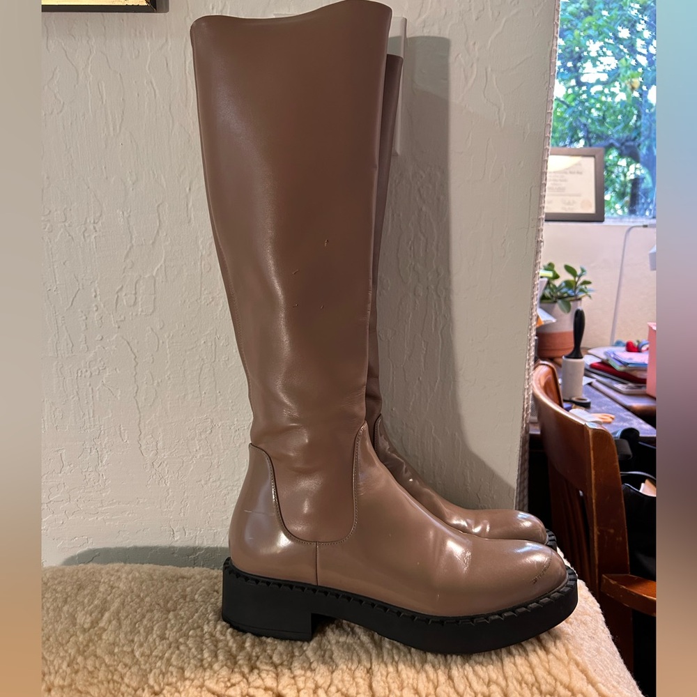 Jeffrey Campbell Taupe Brown Knee-High Women's Boots - Picture 2 of 8